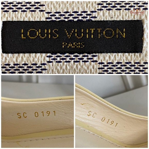 Authentic Louis Vuitton Ivory Patent Leather Dice Peep Toe Slingback Sandals 8.5 - Picture 7 of 14